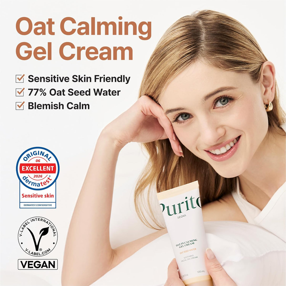 Oat Calming Gel Cream for Sensitive Skin, 3.38 Fl.Oz