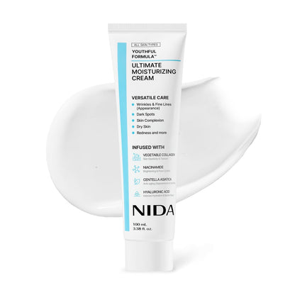 Youthful Formula™ Ultimate Moisturizing Cream | Centella Asiatica, Niacinamide, Hyaluronic Acid, Collagen | Wrinkles, Fine Lines, Dark Spots, Dry Skin, Redness | 3.38 Fl. Oz., 100Ml