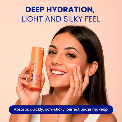 Glow Serum Face Milk – Hydrating Korean Skincare | Face Serum with Rice Bran, Licorice Root & Ceramides | Absorbs Quickly, Softens & Smooths Skin, 30Ml