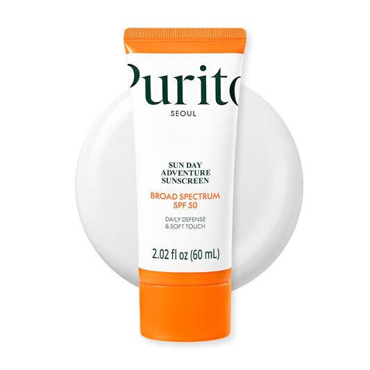 Korean Sunscreen SPF 50 | Lightest Texture, No White Cast, Broad Spectrum UVA/UVB | Oil-Free, Vegan, for All Skin Types | Daily Lightweight Sun Protection, Korean Skincare, 60Ml 2.02 Fl.Oz