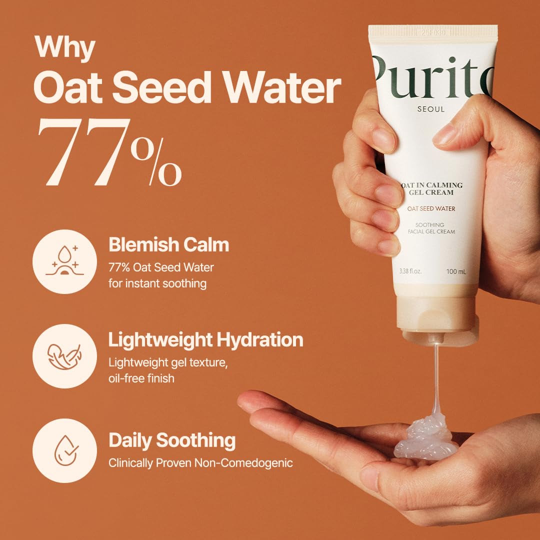 Oat Calming Gel Cream for Sensitive Skin, 3.38 Fl.Oz