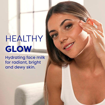 Glow Serum Face Milk – Hydrating Korean Skincare | Face Serum with Rice Bran, Licorice Root & Ceramides | Absorbs Quickly, Softens & Smooths Skin, 30Ml